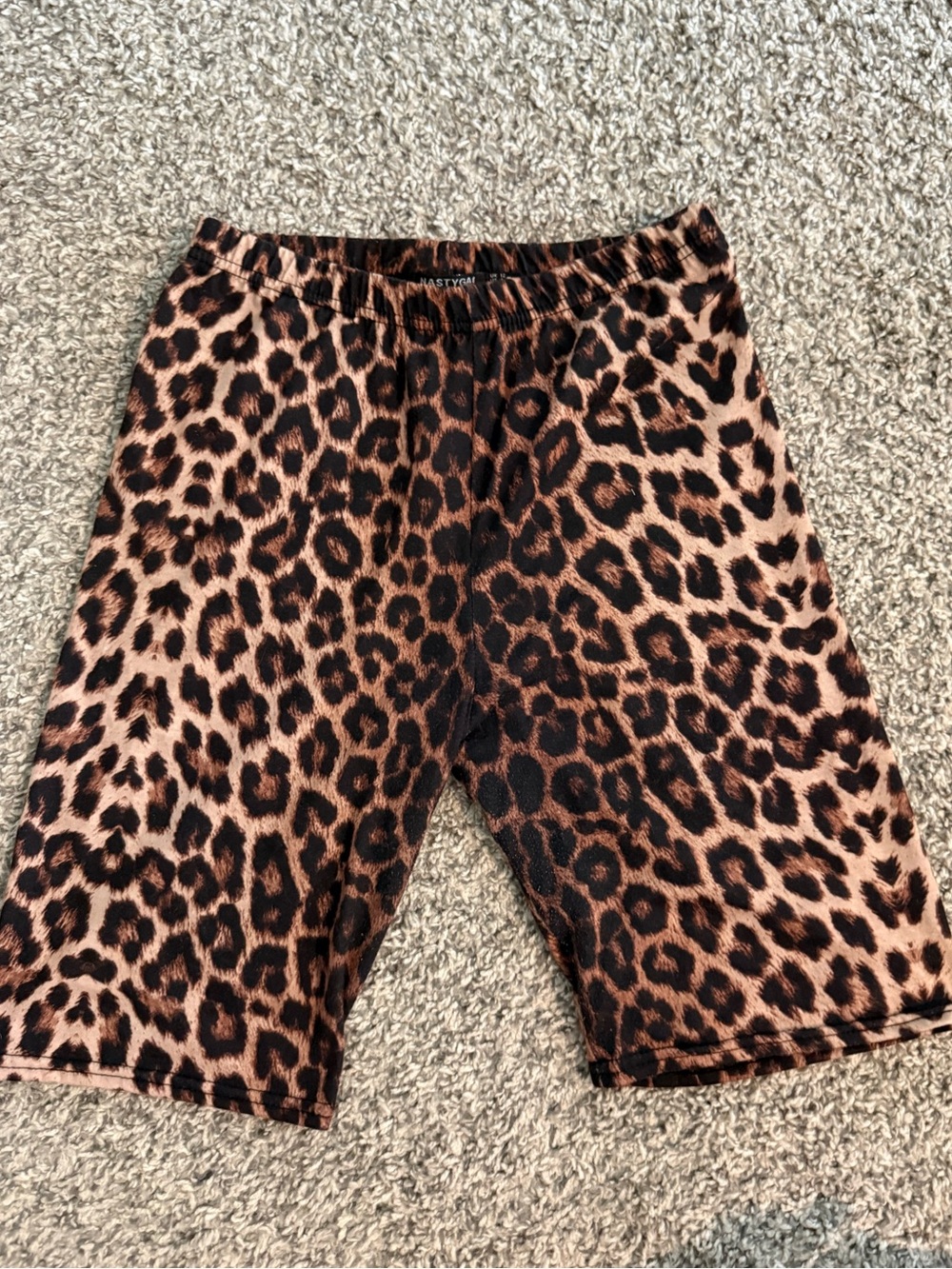 Nasty Gal Leopard/Cheetah Print Cotton Bike Shorts